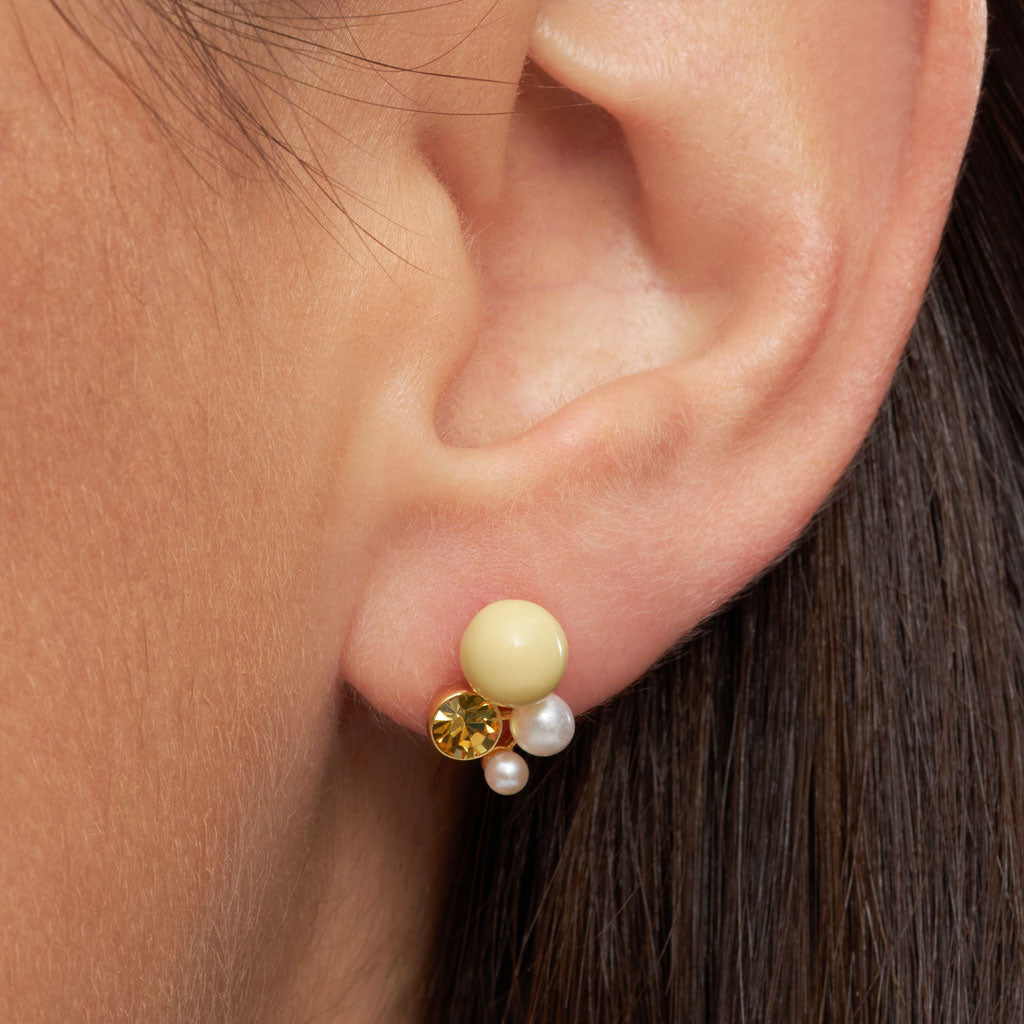 LULU Copenhagen Ørering - Bouquet Lemon Ørering i Guld