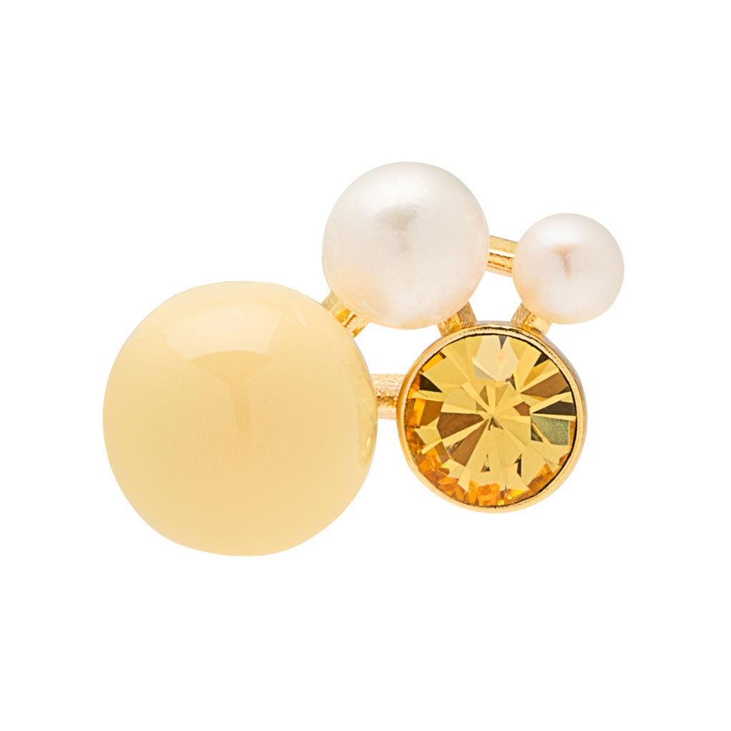 LULU Copenhagen Ørering - Bouquet Lemon Ørering i Guld