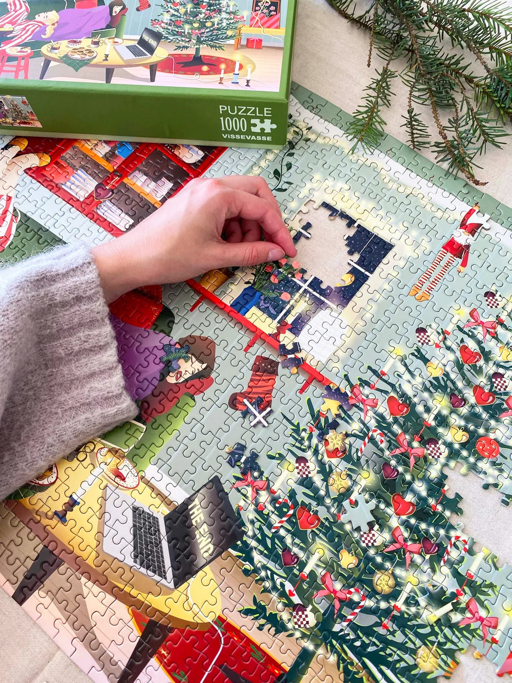 Visse Vasse Puslespil - Lazy Days Christmas Puslespil 1000 Brikker