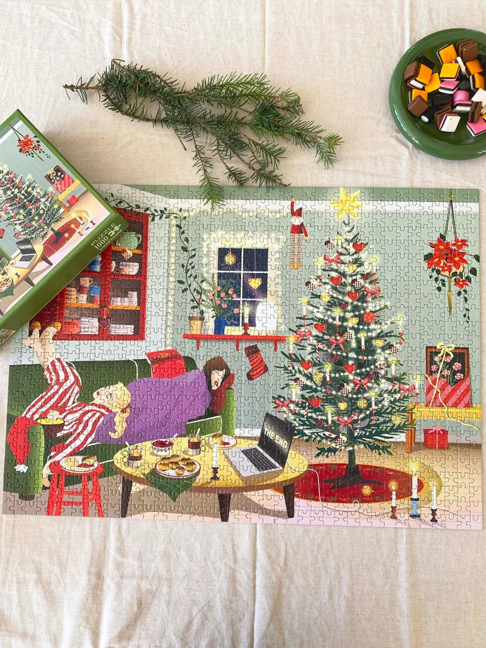 Visse Vasse Puslespil - Lazy Days Christmas Puslespil 1000 Brikker