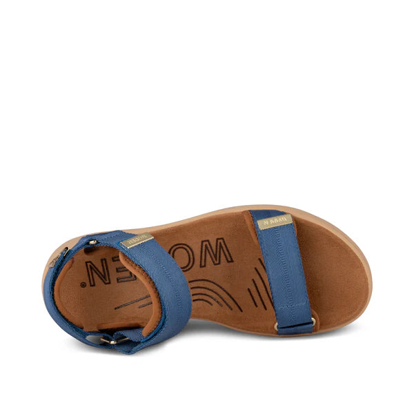 Woden Sandal - Line Sandal i Cobolt Blue