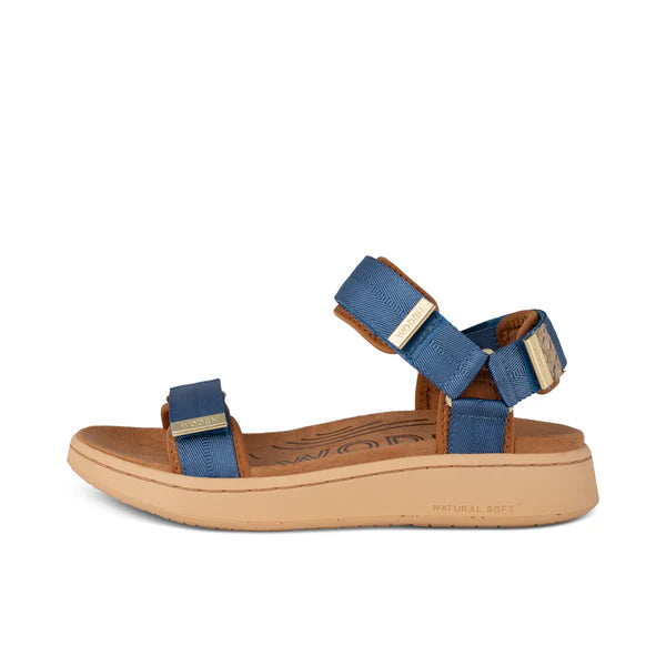Woden Sandal - Line Sandal i Cobolt Blue