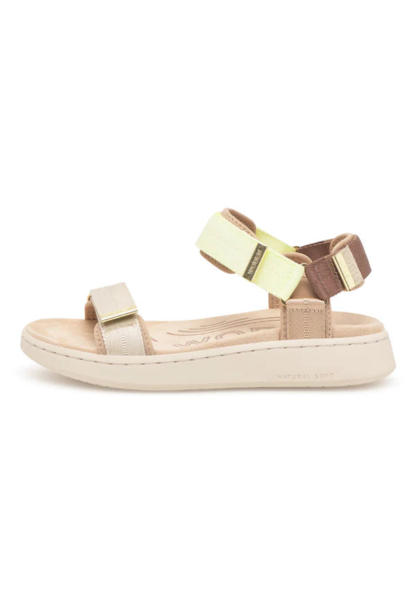 Woden Sandal - Line Sandal i Wax Multi