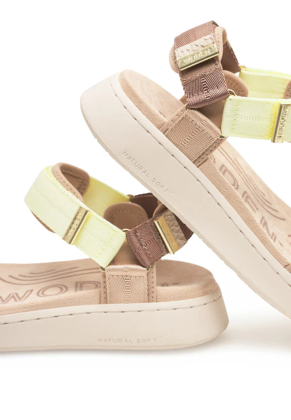 Woden Sandal - Line Sandal i Wax Multi