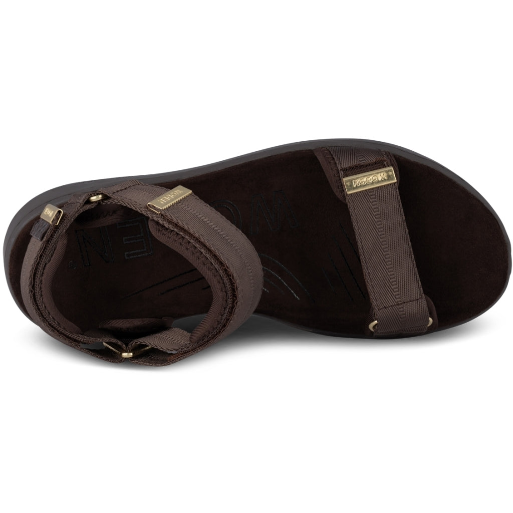 Woden Sandal - Line Sandal i Chocolate