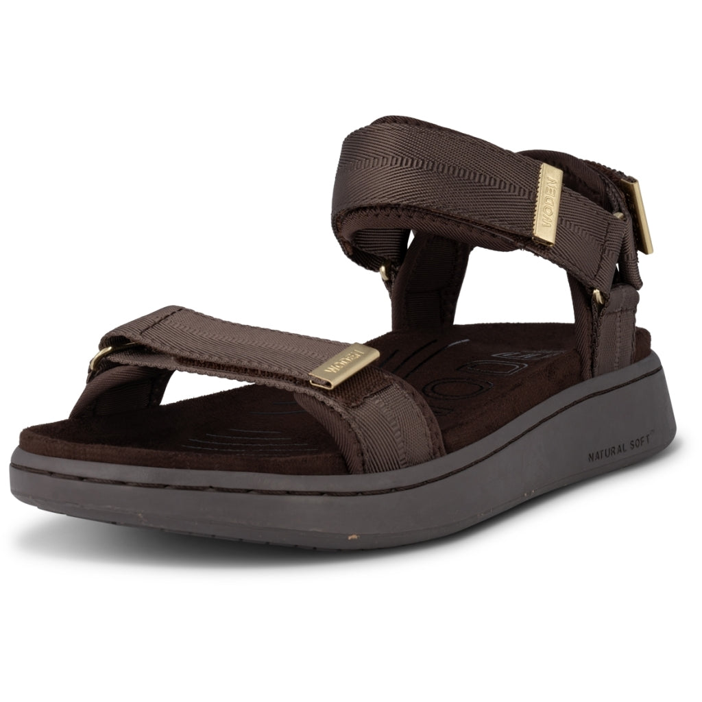 Woden Sandal - Line Sandal i Chocolate