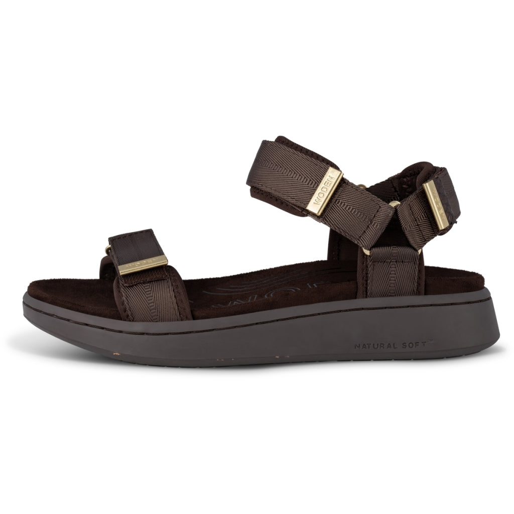 Woden Sandal - Line Sandal i Chocolate