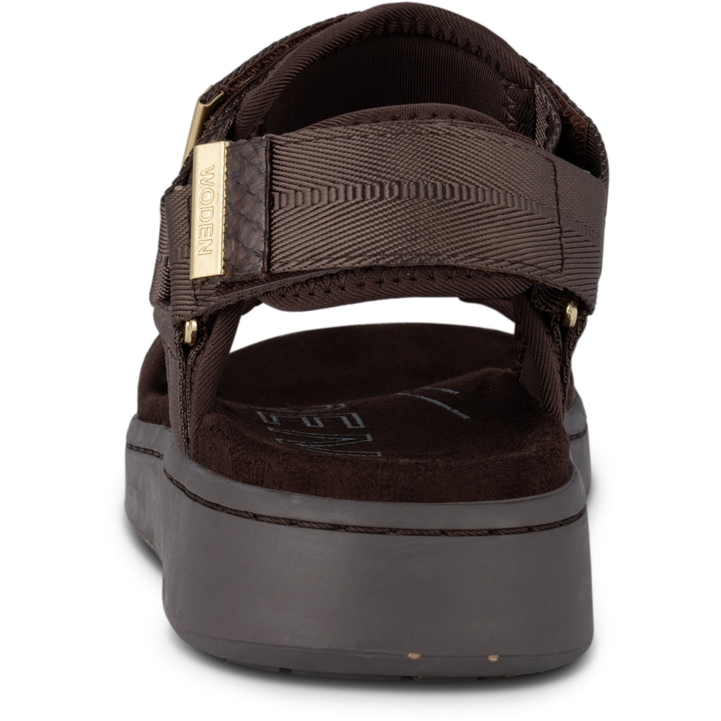 Woden Sandal - Line Sandal i Chocolate