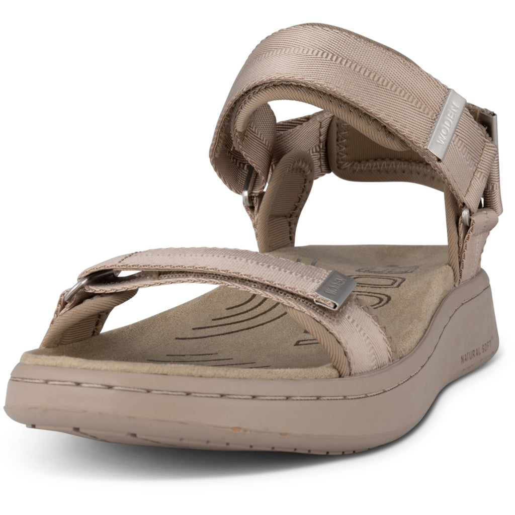 Woden Sandal - Line Sandal i Silver Mink