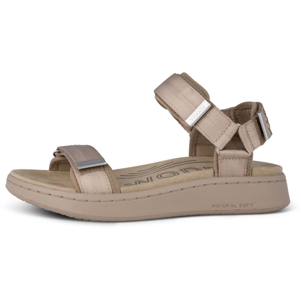 Woden Sandal - Line Sandal i Silver Mink