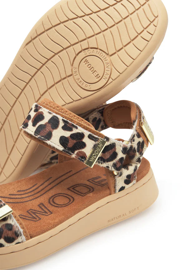 Woden Sandal - Line Animal Sandal i Leopard