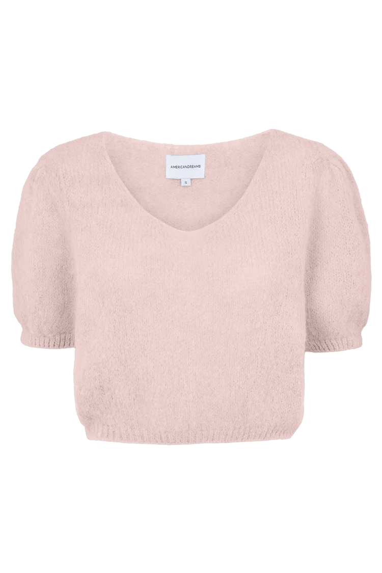 Americandreams Strik - Lolanda Strik Bluse i Light Pink