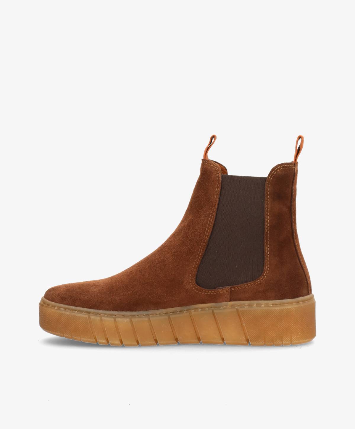 Shoedesign Støvler - Mooved Suede Støvle i Suede Dark Brown