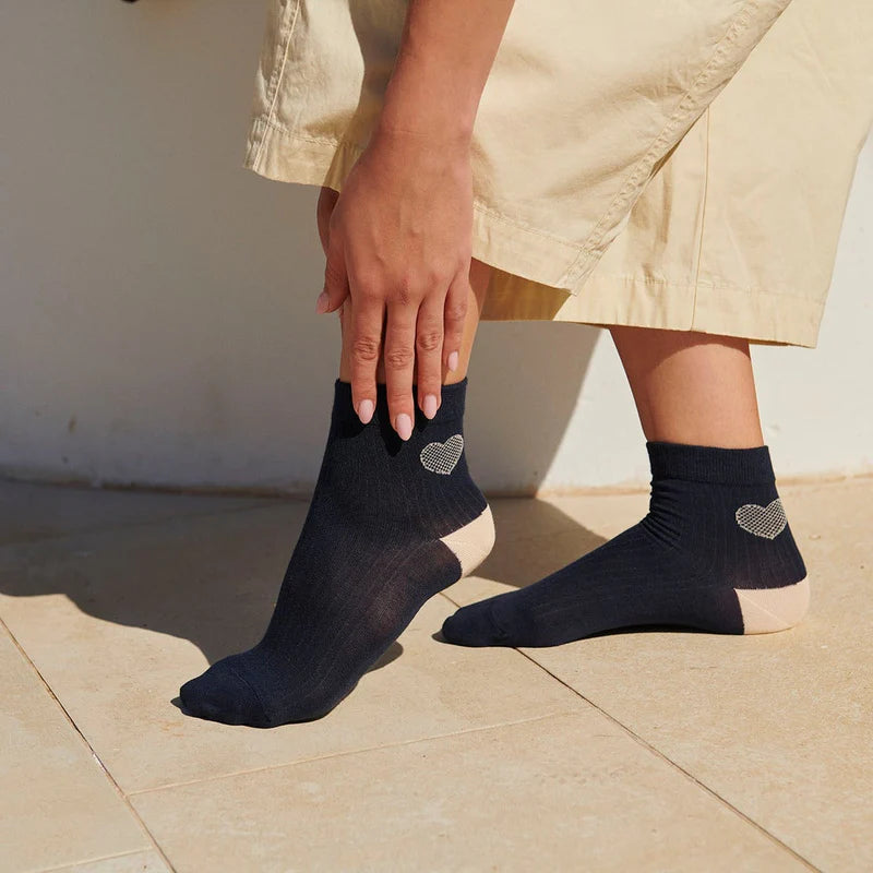 MP Women Strømper - 77777 Minna Korte Strømper i Navy