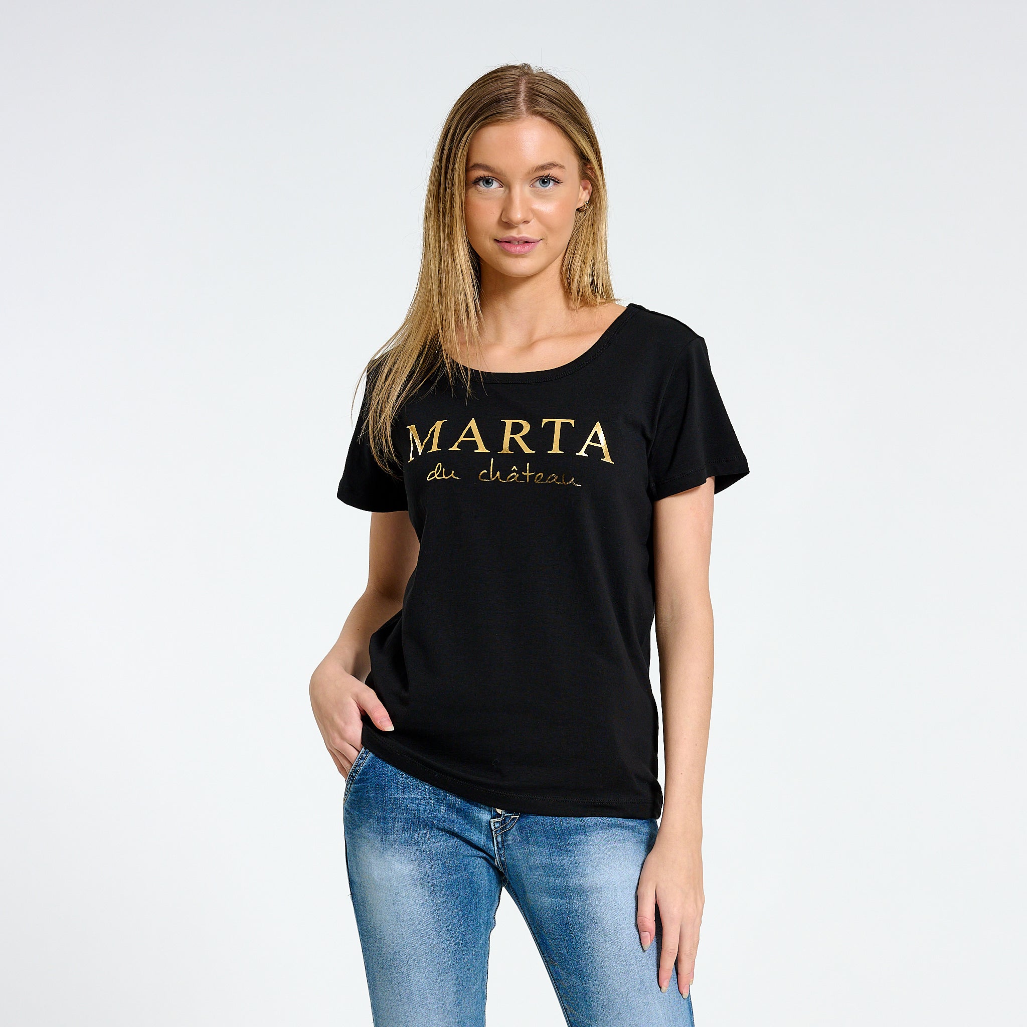 MARTA du château T-shirt - MdcJeanette T-shirt i Sort