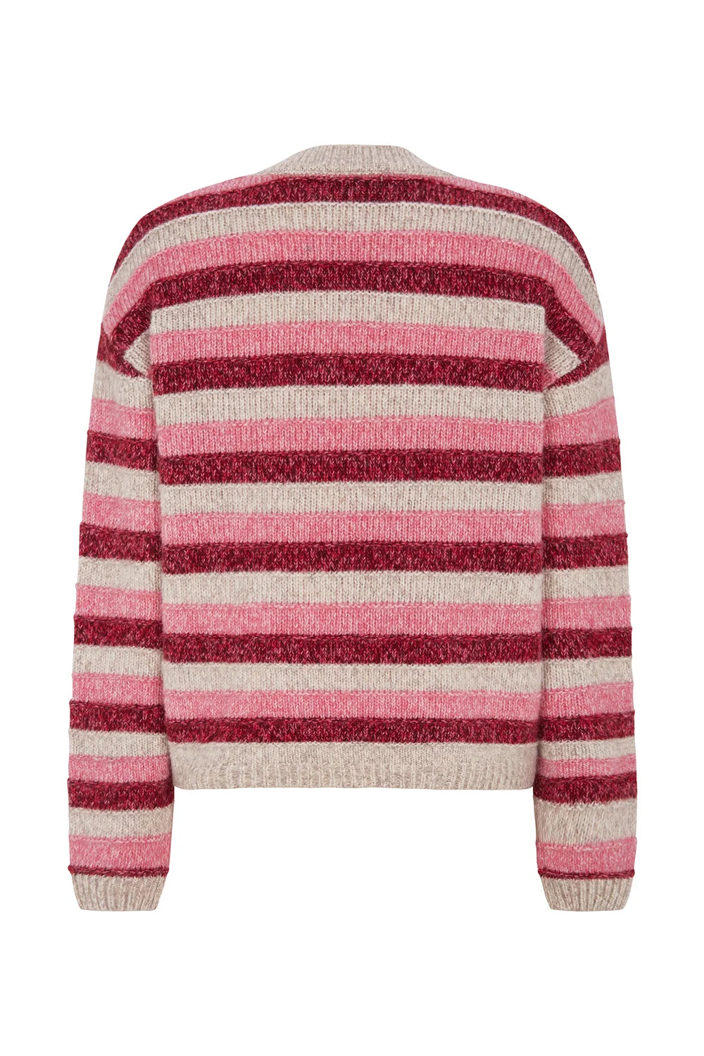 Lollys Laundry Strik - MacieLL Strik Bluse i Pink Strib