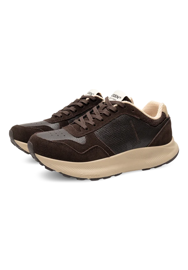 Woden Sneaker - Mathilde Runner Læder Sneakers i Chocolate