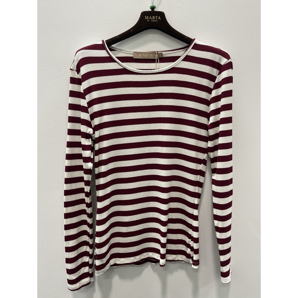 MARTA du château Bluse - 7702 MdcBegonia LS Bluse i Boedeaux Strib