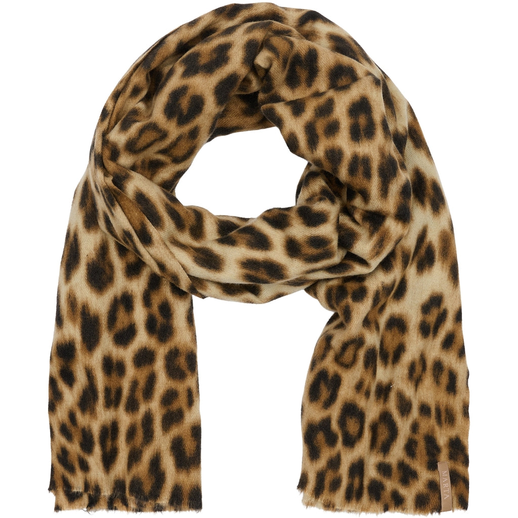 MARTA du château Tørklæde - 172-1010 MdcMocca Leo Tørklæde i Leopard Print