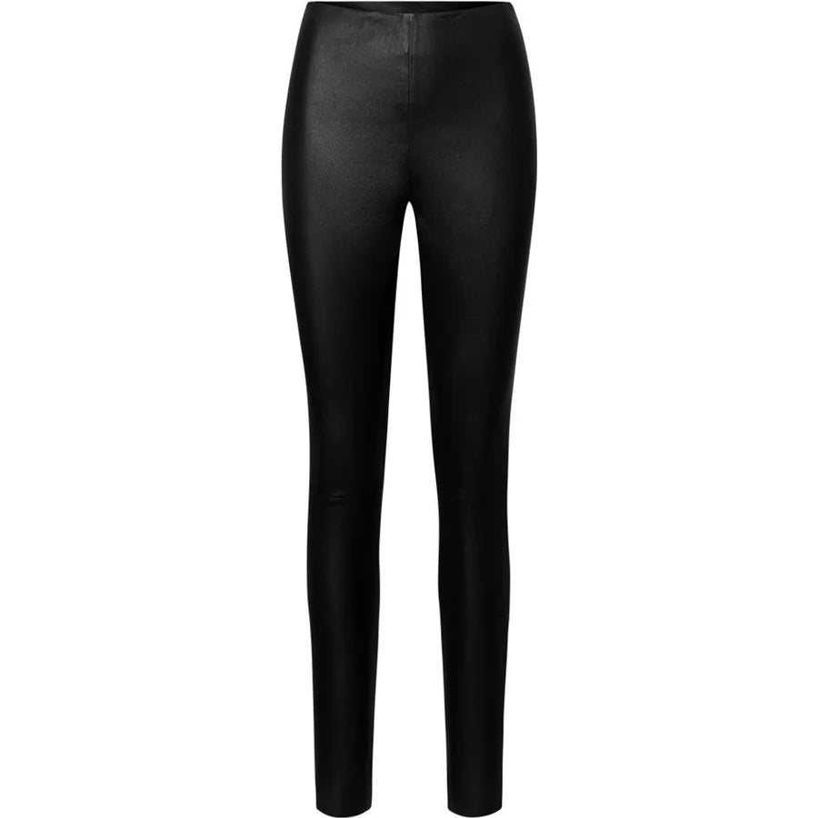 Depeche Bukser - AyaDEP Skind Leggings i Nero Sort