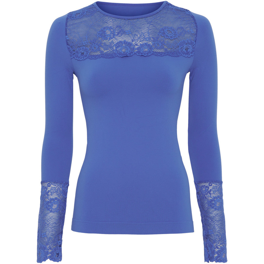 Tim & Simonsen Bluse - Nancy Bluse Lace i Alaska Blå