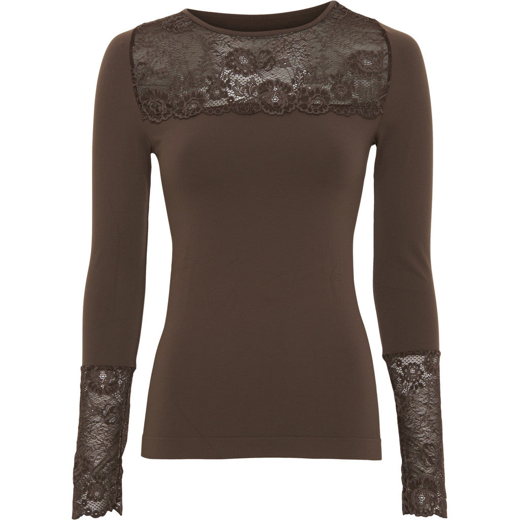 Tim & Simonsen Bluse - Nancy Bluse Lace i Caffe