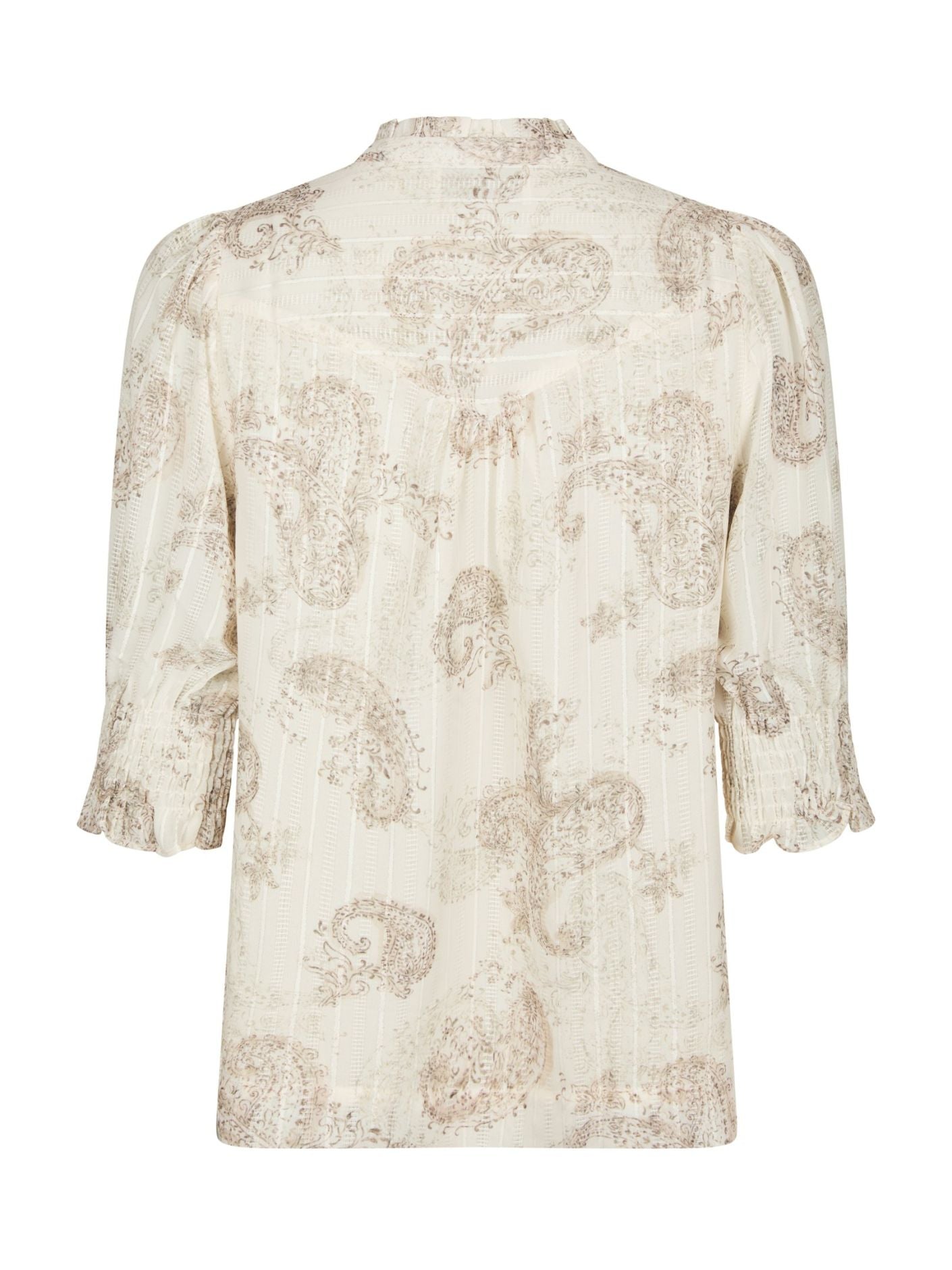 Neo Noir Bluse - Diana Faded Paisley Bluse I Sand