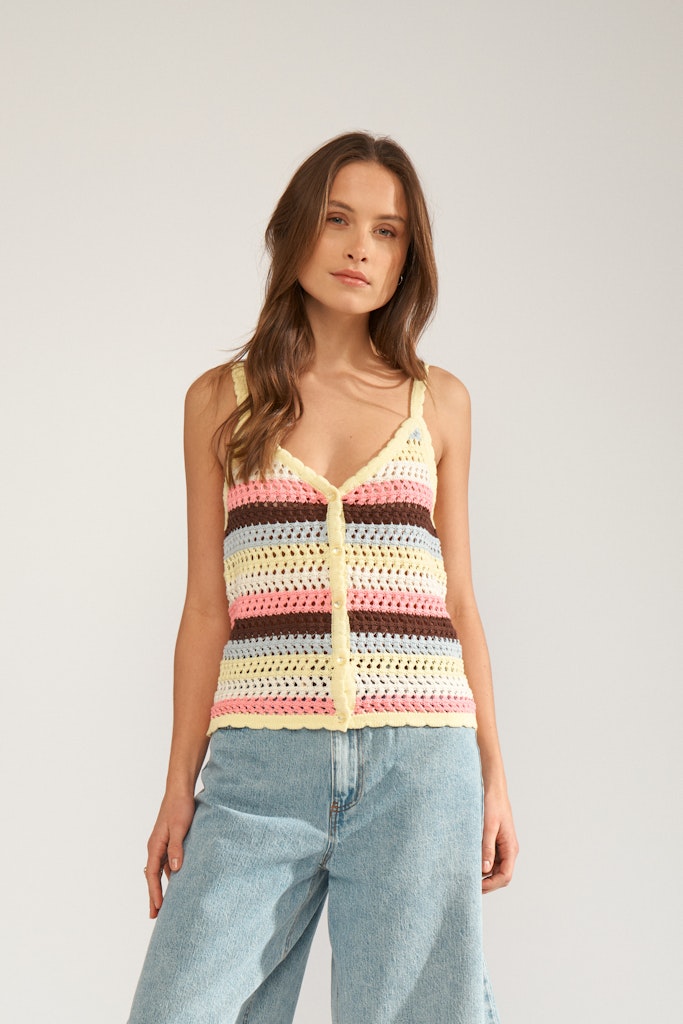 Nümph Top - NuMolna Singlet Top i Popcorn