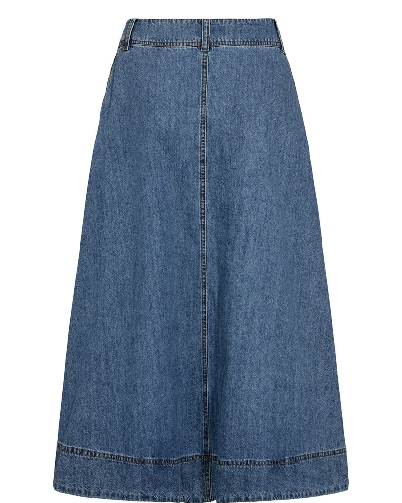 Nümph Nederdel - NuSandie Nederdel i Medium Blue Denim