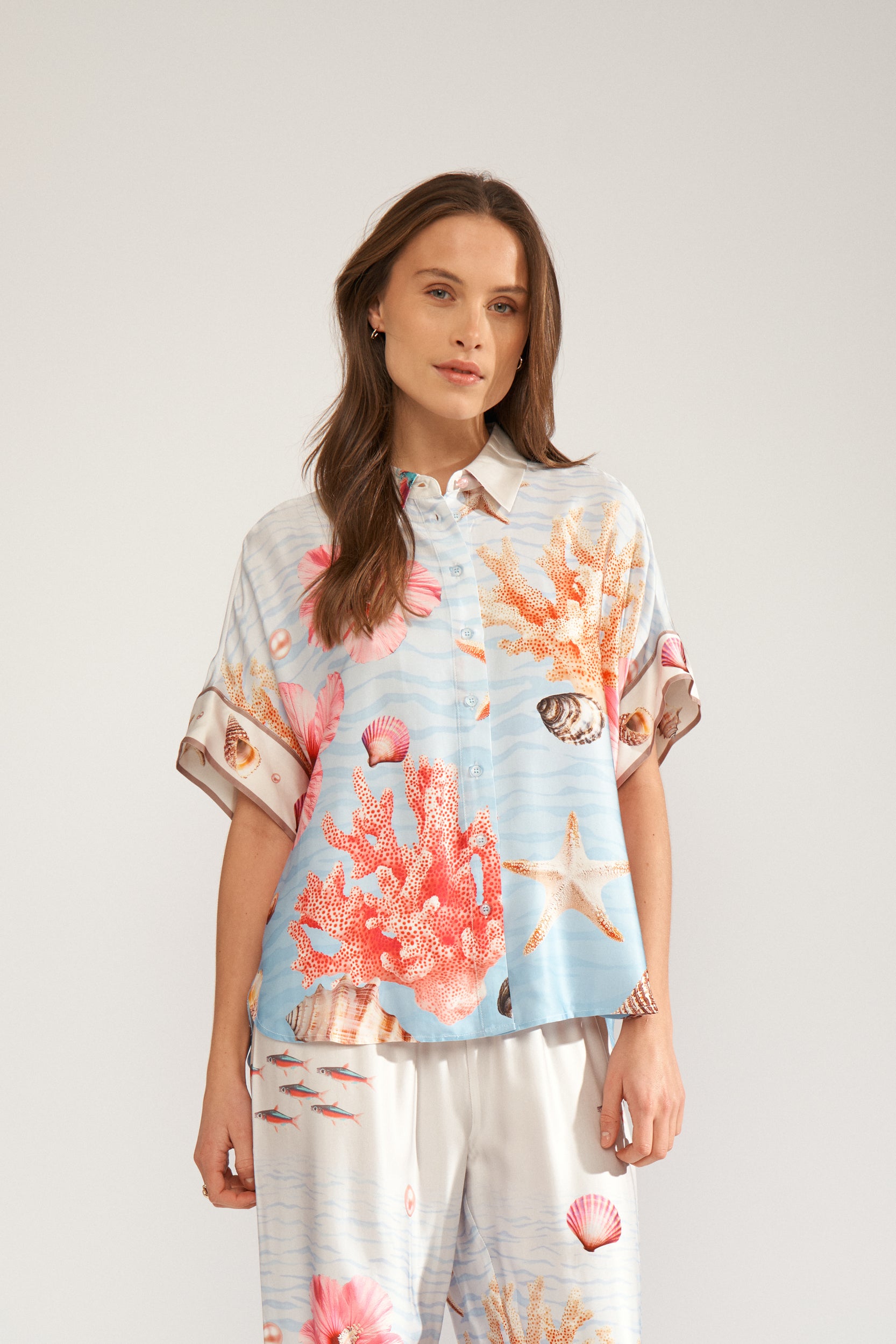 Nümph Bluse - NuOceana Sleeveless Bluse i Skyway