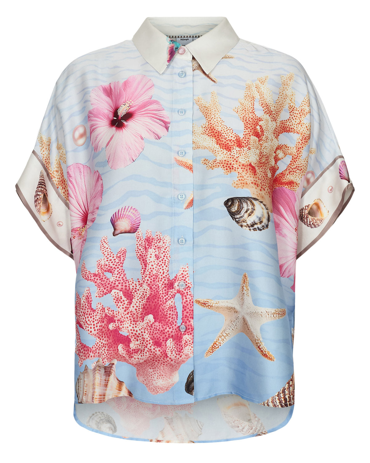 Nümph Bluse - NuOceana Sleeveless Bluse i Skyway