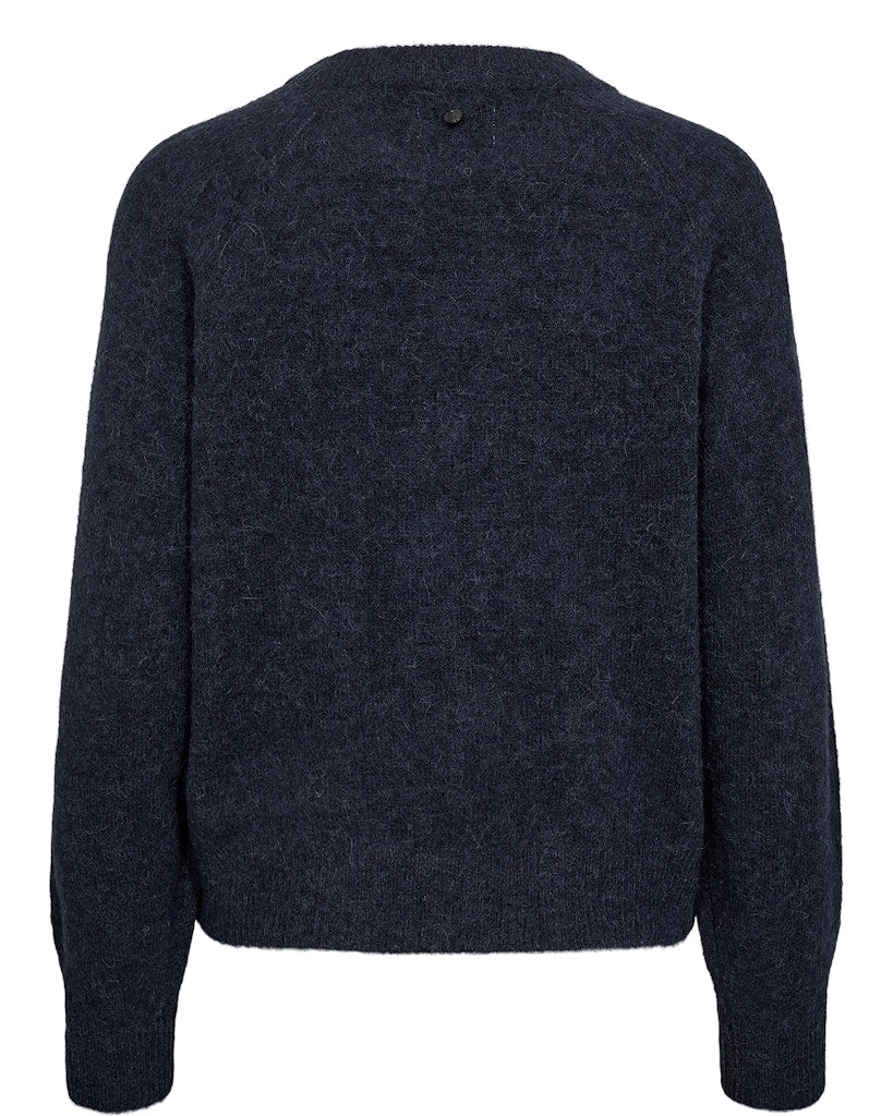 Nümph Strik - NuRiette Strik Bluse i Dark Sapphire