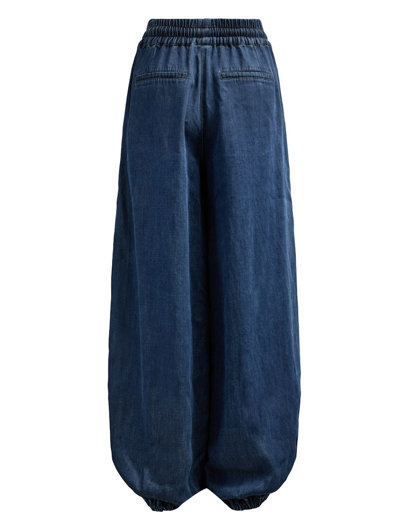 Nümph Bukser - NuAlona Parachute Ballon Bukser i Dark Blue Denim