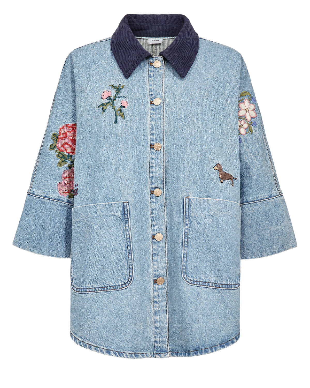Nümph Jakke - NuDenma Oversize Denim Jakke/skjorte i Medium Blue Denim
