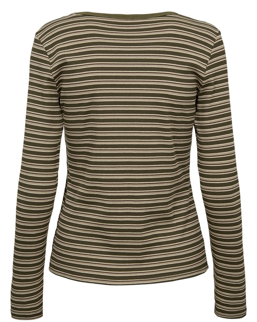 Nümph Bluse - NuHennesy Bluse i Calla Green Strib