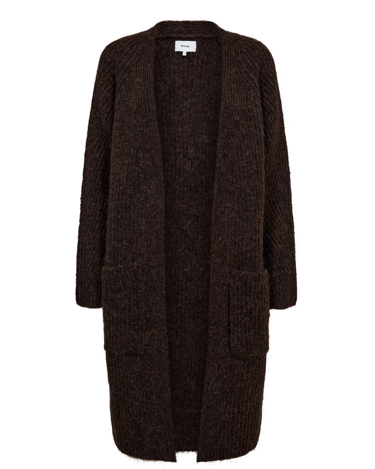 Nümph Cardigan - NuZindi Lang Cardigan i Black Coffee