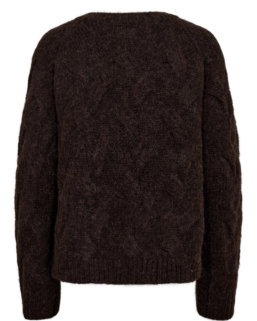 Nümph Strik - NuAlmas Strik Bluse i Black Coffee
