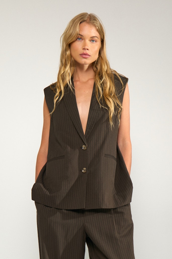 Nümph Vest - NuSonya Vest i Black Coffee