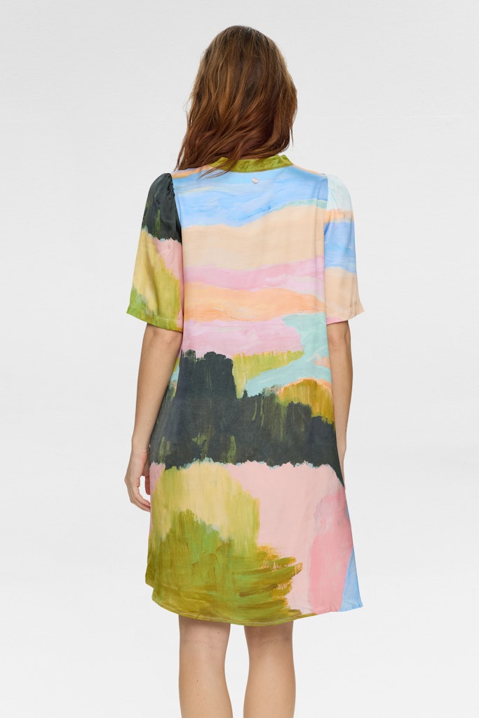 Nümph Kjole - NuMeadow V-Hals Kjole i Peony