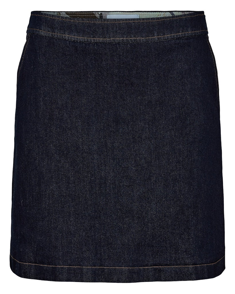 Nümph Nederdel - NuAletta Mini Denim Nederdel i Dark Blue Denim