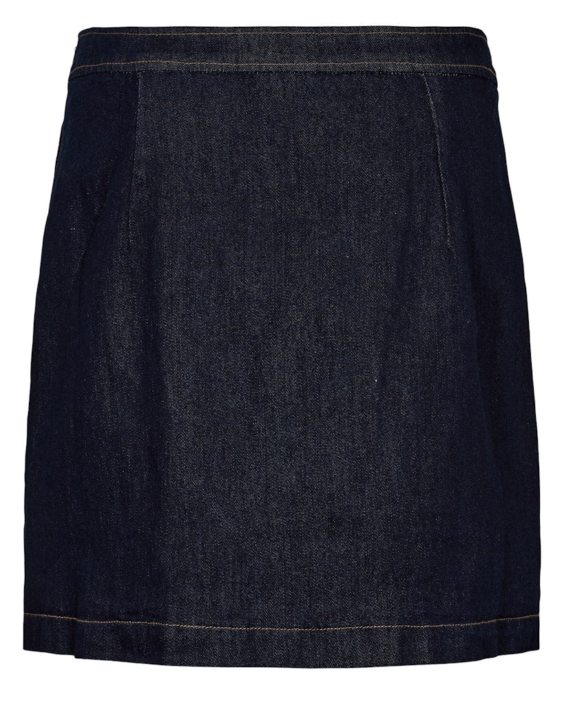 Nümph Nederdel - NuAletta Mini Denim Nederdel i Dark Blue Denim