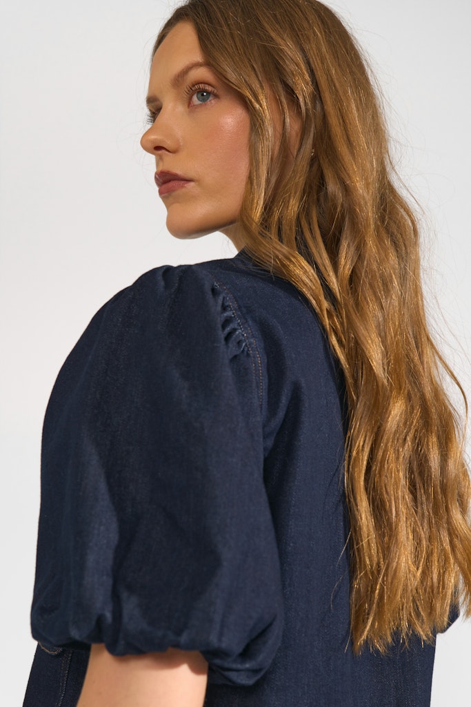 Nümph Jakke - NuAlette Jakke i Dark Blue Denim