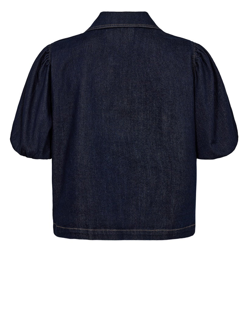 Nümph Jakke - NuAlette Jakke i Dark Blue Denim