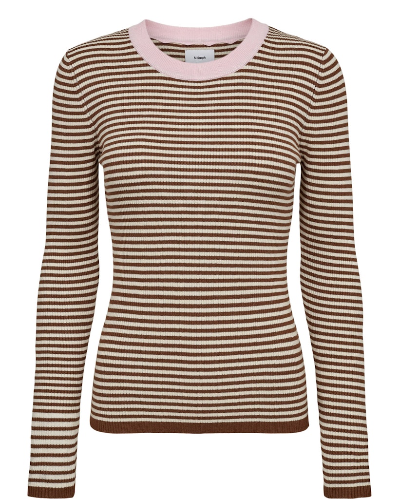 Nümph Bluse - NuFilina Bluse i Dachshund Brun Strib