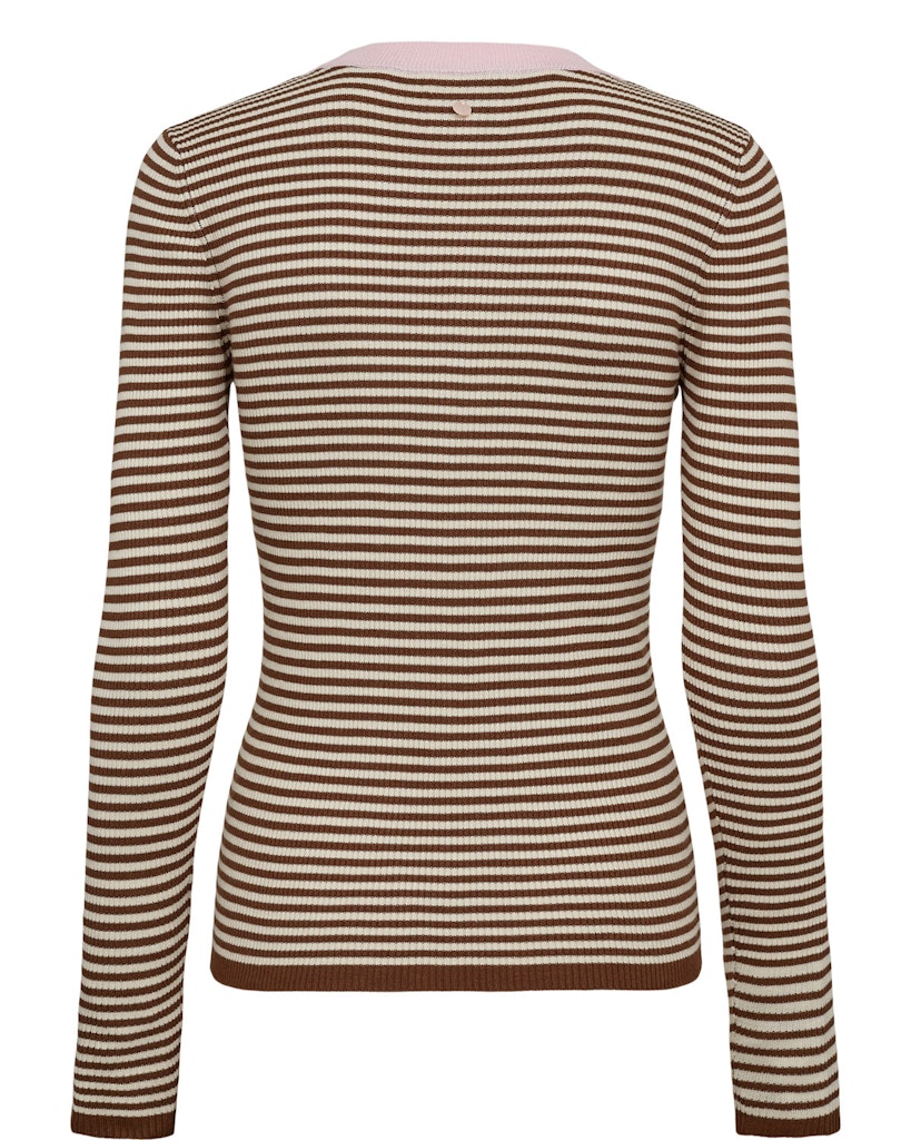 Nümph Bluse - NuFilina Bluse i Dachshund Brun Strib