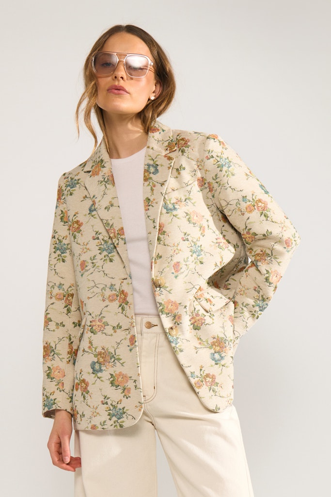 Nümph Blazer - NuHarpa Oversize Blazer i Whitecap Gray