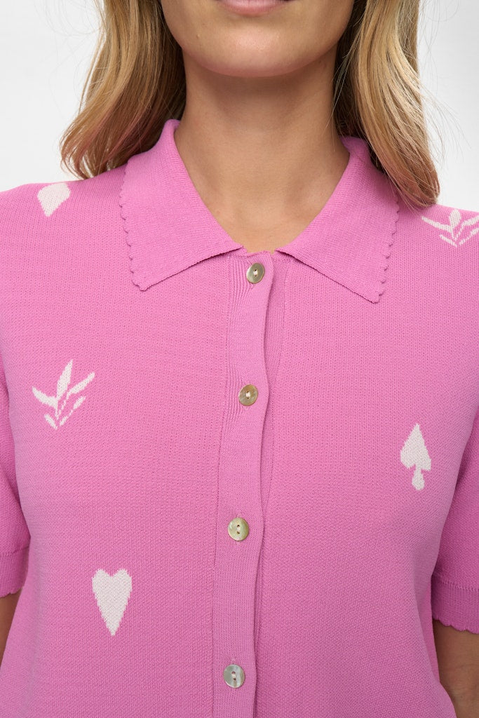 Nümph Cardigan - NuMalitta Cardigan i Fuchsia Pink