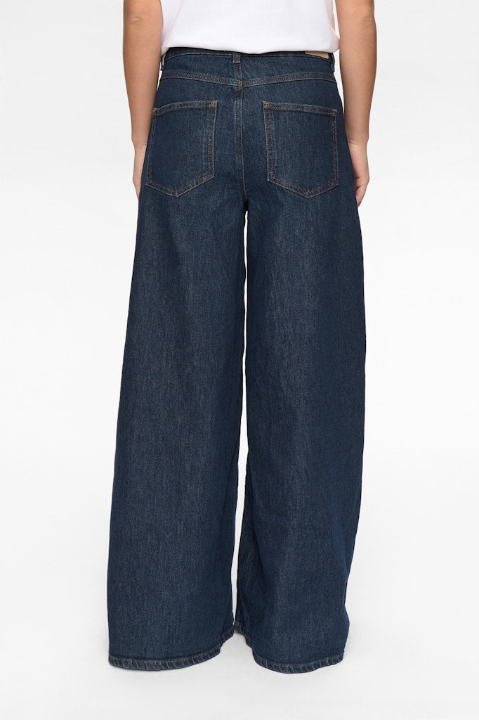 Nümph Jeans - NuVenice Extra Wide Jeans i Dark Blue Denim