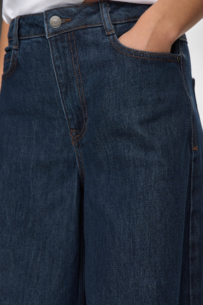 Nümph Jeans - NuVenice Extra Wide Jeans i Dark Blue Denim