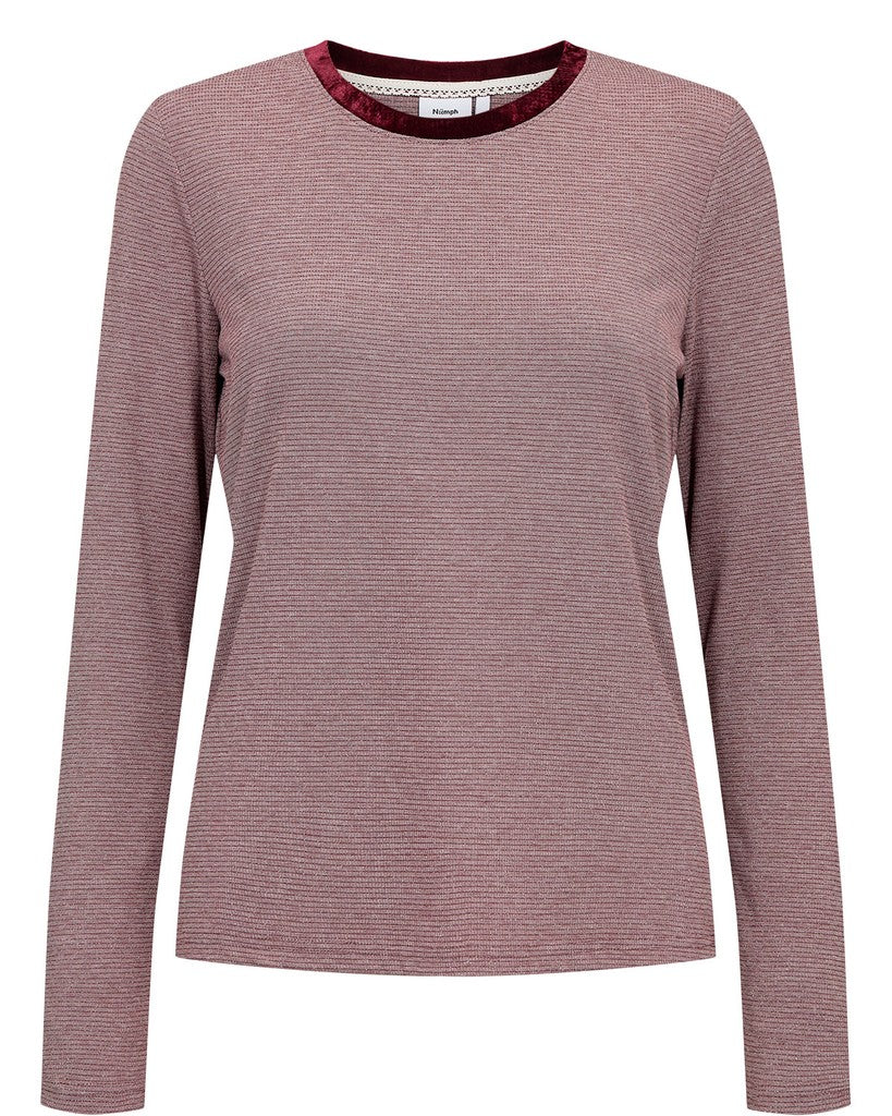 Nümph Bluse - NuTrinna LS Bluse i Syrah
